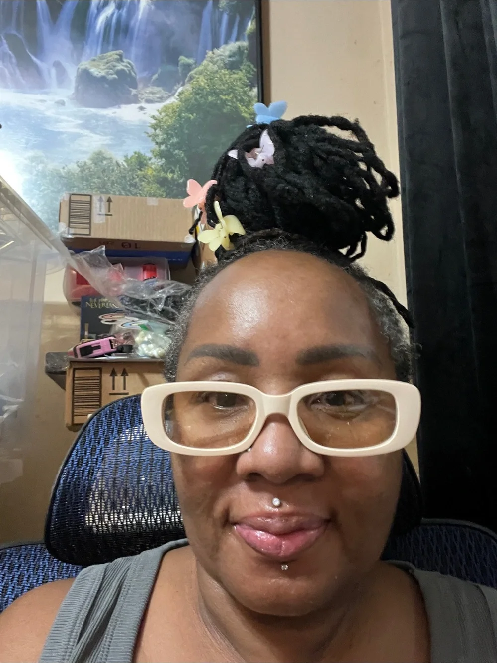 Chunky Ivory Cream Rectangle Eyeglasses Clear Lens Retro Fashion Glasses-Unisex